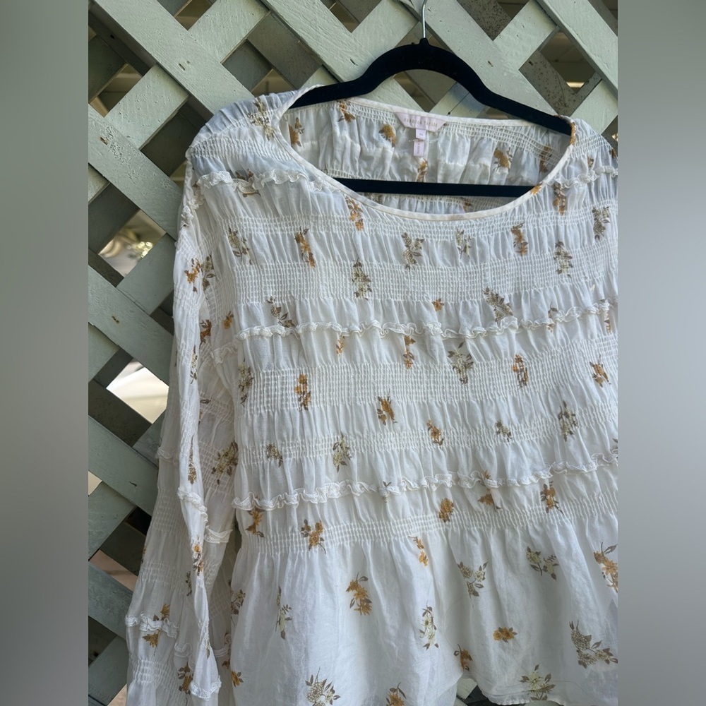 Rebecca Taylor Ines Smocked Blouse - Picture 9 of 10